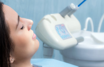 relaxed woman in the dental chair 1, 